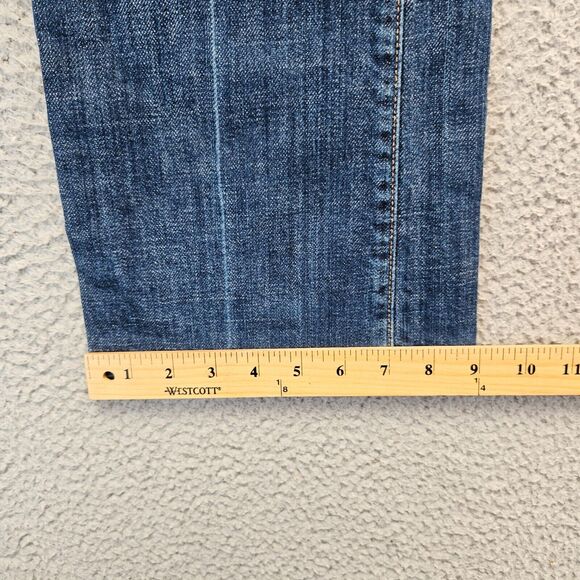 7 For All Mankid Jeans Womens Size 28 Blue Denim Bootcut Low Rise - Picture 13 of 14